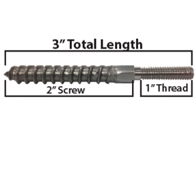 Lag Screw & M6 Male Dowel Screw M6 male dowel screw, lag screw, inox railing system, inox stainless steel cable system