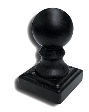 Black Powder-Coated Cast Iron Post Caps black powder-coated cast iron post caps, fence post caps, powder-coated post caps, cast iron post caps, gate hardware, fence accessories, cast iron fence accessories, finials, cast iron finials, metal post caps, metal finials, walk gates, versai fencing, ts distributors