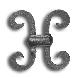Cast Iron Picket Casting - Scroll - Fits 1/2" pickets Cast iron picket casting, cast iron casting, cast iron scroll, decorative scroll design, decorative picket castings, metal scrolls, fits half an inch picket, fits 1/2" picket, fence accessories, decorative fence accessories, ts distributors