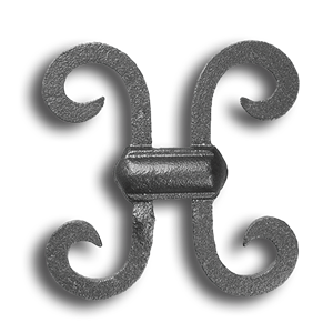 Cast Iron Picket Casting - Scroll - Fits 3/4" pickets Cast iron picket casting, cast iron casting, cast iron scroll, decorative scroll design, decorative picket castings, metal scrolls, fits 3/4" picket, fence accessories, decorative fence accessories, ts distributors