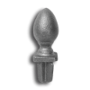 Cast Iron 1" Lemon Drop Plug cast iron lemon drop finial, cast iron finial, finials, metal finial, fence accessories, cast iron fence accessories, designmaster, decorative finial, fence post cap, cast iron post cap, cast iron fence post cap, decorative post cap, metal fence post, ts distributors 