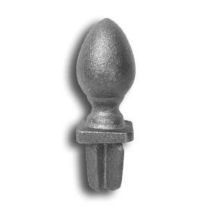 Cast Iron 1" Lemon Drop Plug cast iron lemon drop finial, cast iron finial, finials, metal finial, fence accessories, cast iron fence accessories, designmaster, decorative finial, fence post cap, cast iron post cap, cast iron fence post cap, decorative post cap, metal fence post, ts distributors 