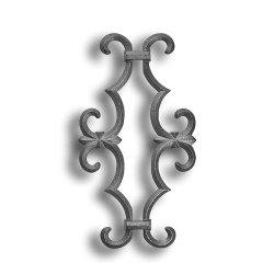 Cast Iron Picket Casting - Scroll - Fits 1/2" pickets Cast iron picket casting, cast iron casting, cast iron scroll, decorative scroll design, decorative picket castings, metal scrolls, fits half an inch picket, fits 1/2" picket, fence accessories, decorative fence accessories, ts distributors