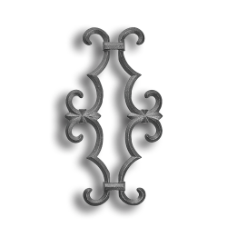 Cast Iron Picket Casting - Scroll - Fits 1/2" pickets Cast iron picket casting, cast iron casting, cast iron scroll, decorative scroll design, decorative picket castings, metal scrolls, fits half an inch picket, fits 1/2" picket, fence accessories, decorative fence accessories, ts distributors