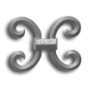 Cast Iron Picket Casting - Scroll - Fits 1/2" pickets Cast iron picket casting, cast iron casting, cast iron scroll, decorative scroll design, decorative picket castings, metal scrolls, fits half an inch picket, fits 1/2" picket, fence accessories, decorative fence accessories, ts distributors