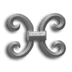 Cast Iron Picket Casting - Scroll - Fits 1/2" pickets Cast iron picket casting, cast iron casting, cast iron scroll, decorative scroll design, decorative picket castings, metal scrolls, fits half an inch picket, fits 1/2" picket, fence accessories, decorative fence accessories, ts distributors