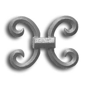Cast Iron Picket Casting - Scroll - Fits 1/2" pickets Cast iron picket casting, cast iron casting, cast iron scroll, decorative scroll design, decorative picket castings, metal scrolls, fits half an inch picket, fits 1/2" picket, fence accessories, decorative fence accessories, ts distributors