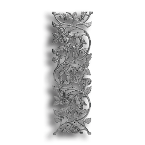Panel - Rose Design Cast iron panel, panel, rose design, rose panel, cast iron casting, metal panel, decorative panels, ts distributors