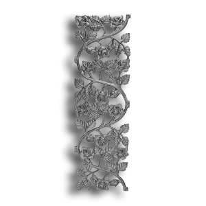 Panel - Rose Design Cast iron panel, panel, rose design, rose panel, cast iron casting, metal panel, decorative panels, ts distributors