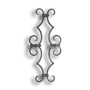 Cast Iron Picket Casting - Scroll - Fits 3/4" pickets Cast iron picket casting, cast iron casting, cast iron scroll, decorative scroll design, decorative picket castings, metal scrolls, fits 3/4" picket, fence accessories, decorative fence accessories