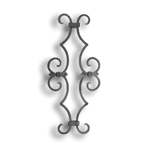 Cast Iron Picket Casting - Scroll - Fits 3/4" pickets Cast iron picket casting, cast iron casting, cast iron scroll, decorative scroll design, decorative picket castings, metal scrolls, fits 3/4" picket, fence accessories, decorative fence accessories