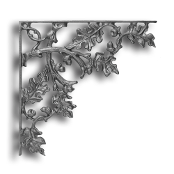 Curly Oak Corner Bracket Corner Bracket, Curly Oak Design, Cast Iron Bracket, Cast Iron Castings, Cast Iron Corner Bracket, Cast Iron Shelf Bracket, TS Distributors 