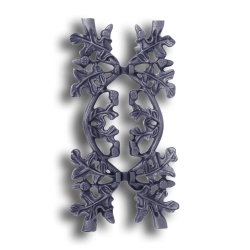 Picket Casting - Curly Oak- Fits 1/2" Pickets Cast iron picket casting, cast iron casting, cast iron oak design, decorative oak design, decorative picket casting, metal casting, fits half an inch picket, fits 1/2" pickets, ts distributors