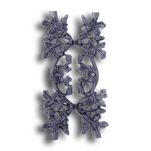 Picket Casting - Curly Oak- Fits 1/2" Pickets Cast iron picket casting, cast iron casting, cast iron oak design, decorative oak design, decorative picket casting, metal casting, fits half an inch picket, fits 1/2" pickets, ts distributors