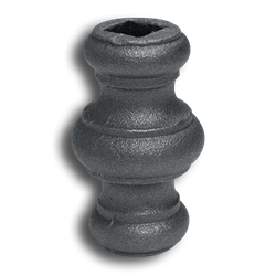 Cast Iron Baluster Collar 1/2" Square forged steel finial, cast iron bushings, brass finial, bushings, baluster, cast iron baluster collar, cast iron shoes and bases, brass baluster, powder-coated, zinc square shoe, aluminum baluster collar, simshoe, ts distributors