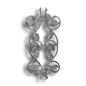 Rose Picket Fits 1/2" Pickets Cast iron picket casting, cast iron casting, decorative floral design, decorative picket casting, metal casting, fits half an inch pickets, fits 1/2" pickets