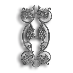 Vinyard Cast Iron Picket Casting  Fits 1/2" Pickets Cast iron picket casting, cast iron casting, cast iron grapes design, decorative grapes design, decorative picket casting, metal casting, fits half an inch picket, fits 1/2" pickets, ts distributors