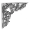 Curly Oak Corner Bracket Corner Bracket, Curly Oak Design, Cast Iron Bracket, Cast Iron Castings, Cast Iron Corner Bracket, Cast Iron Shelf Bracket, TS Distributors 