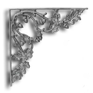 Curly Oak Corner Bracket Corner Bracket, Curly Oak Design, Cast Iron Bracket, Cast Iron Castings, Cast Iron Corner Bracket, Cast Iron Shelf Bracket, TS Distributors 