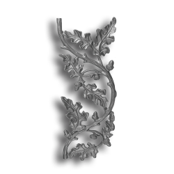 Curly Oak Continuous Design Panel Cast iron picket casting, cast iron casting, curly oak design, curly oak picket, continuous design picket, metal casting, decorative pickets, decorative picket casting, decorative curly oak design, ts distributors