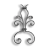 Cast Iron Picket Casting - Scroll - Fits 1/2" Pickets Cast iron picket casting, cast iron casting, cast iron scroll, decorative scroll design, decorative picket castings, metal scrolls, fits half an inch picket, fits 1/2" picket, fence accessories, decorative fence accessories, ts distributors