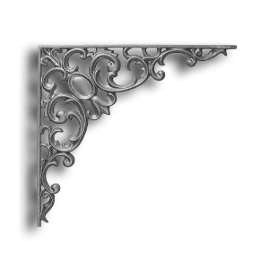Corner Bracket - Pontalba Design Corner Bracket, Pontalba Design, Cast Iron Bracket, Cast Iron Castings, Cast Iron Corner Bracket, Cast Iron Shelf Bracket, TS Distributors 