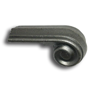 Cast Iron Volute Handrail End decorative metal bars, decorative metal tubes, hammered metal bars, forged pickets, steel handrails, hand rail end pieces, cast iron, aluminum handrails, finials, plastic scroll, cast iron finials, decorative spear points, blacksmith brand, cast iron newel, steel fittings, steel brackets, handrail brackets, decorative steel bars, decorative steel tubes
