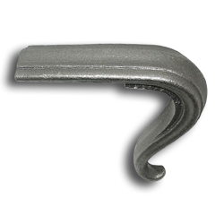 Cast Iron Lambs Tongue Handrail End for Straight Runs decorative metal bars, decorative metal tubes, hammered metal bars, forged pickets, steel handrails, hand rail end pieces, cast iron, aluminum handrails, finials, plastic scroll, cast iron finials, decorative spear points, blacksmith brand, cast iron newel, steel fittings, steel brackets, handrail brackets, decorative steel bars, decorative steel tubes