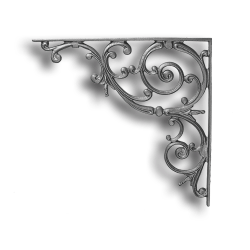 Corner Bracket - Pontalba Design Corner Bracket, Pontalba Design, Cast Iron Bracket, Cast Iron Castings, Cast Iron Corner Bracket, Cast Iron Shelf Bracket, TS Distributors 