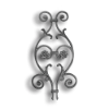 Cast Iron Picket Casting - Scroll - Fits 1/2" Pickets Cast iron picket casting, cast iron casting, cast iron scroll, decorative scroll design, decorative picket castings, metal scrolls, fits half an inch picket, fits 1/2" picket, fence accessories, decorative fence accessories