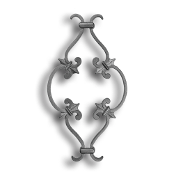 Cast Iron Picket Casting - Scroll - Fits 1/2" Pickets Cast iron picket casting, cast iron casting, cast iron scroll, decorative scroll design, decorative picket castings, metal scrolls, fits half an inch picket, fits 1/2" picket, fence accessories, decorative fence accessories, ts distributors