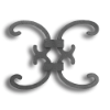 Cast Iron Picket Casting - Scroll - Fits 1/2" Pickets Cast iron picket casting, cast iron casting, cast iron scroll, decorative scroll design, decorative picket castings, metal scrolls, fits half an inch picket, fits 1/2" picket, fence accessories, decorative fence accessories, ts distributors