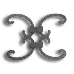 Cast Iron Picket Casting - Scroll - Fits 1/2" Pickets Cast iron picket casting, cast iron casting, cast iron scroll, decorative scroll design, decorative picket castings, metal scrolls, fits half an inch picket, fits 1/2" picket, fence accessories, decorative fence accessories, ts distributors