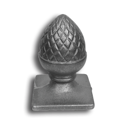 2-1/2" or 4" Cast Iron Pineapple Post Cap cast iron pineapple post cap, cast iron pineapple finial, cast iron finials, pineapple finial, decorative finials, cast iron post caps, fence post caps, fence accessories,cast iron fence accessories, decorative post caps, decorative cast iron post caps