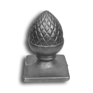 2-1/2" or 4" Cast Iron Pineapple Post Cap cast iron pineapple post cap, cast iron pineapple finial, cast iron finials, pineapple finial, decorative finials, cast iron post caps, fence post caps, fence accessories,cast iron fence accessories, decorative post caps, decorative cast iron post caps