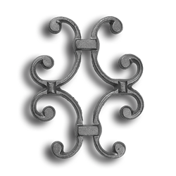 Cast Iron Picket Casting - Scroll - Fits 1/2" Pickets Cast iron picket casting, cast iron casting, cast iron scroll, decorative scroll design, decorative picket castings, metal scrolls, fits half an inch picket, fits 1/2" picket, fence accessories, decorative fence accessories