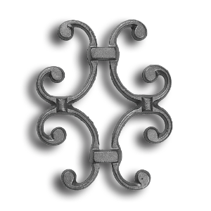 Cast Iron Picket Casting - Scroll - Fits 1/2" Pickets Cast iron picket casting, cast iron casting, cast iron scroll, decorative scroll design, decorative picket castings, metal scrolls, fits half an inch picket, fits 1/2" picket, fence accessories, decorative fence accessories