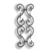 Cast Iron Picket Casting - Scroll - Fits 1/2" Pickets Cast iron picket casting, cast iron casting, cast iron scroll, decorative scroll design, decorative picket castings, metal scrolls, fits half an inch picket, fits 1/2" picket, fence accessories, decorative fence accessories