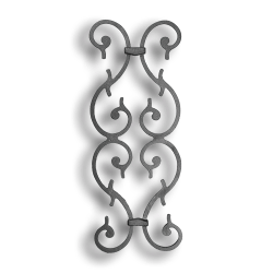 Cast Iron Picket Casting - Scroll - Fits 1/2" Pickets Cast iron picket casting, cast iron casting, cast iron scroll, decorative scroll design, decorative picket castings, metal scrolls, fits half an inch picket, fits 1/2" picket, fence accessories, decorative fence accessories