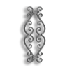 Cast Iron Picket Casting - Scroll - Fits 1/2" Pickets Cast iron picket casting, cast iron casting, cast iron scroll, decorative scroll design, decorative picket castings, metal scrolls, fits half an inch picket, fits 1/2" picket, fence accessories, decorative fence accessories, ts distributors