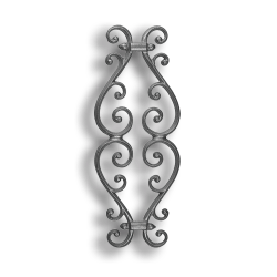 Cast Iron Picket Casting - Scroll - Fits 1/2" Pickets Cast iron picket casting, cast iron casting, cast iron scroll, decorative scroll design, decorative picket castings, metal scrolls, fits half an inch picket, fits 1/2" picket, fence accessories, decorative fence accessories, ts distributors