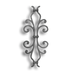 Cast Iron Picket Casting - Scroll - Fits 1/2" Pickets Cast iron picket casting, cast iron casting, cast iron scroll, decorative scroll design, decorative picket castings, metal scrolls, fits half an inch picket, fits 1/2" picket, fence accessories, decorative fence accessories, ts distributors