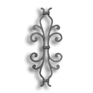 Cast Iron Picket Casting - Scroll - Fits 1/2" Pickets Cast iron picket casting, cast iron casting, cast iron scroll, decorative scroll design, decorative picket castings, metal scrolls, fits half an inch picket, fits 1/2" picket, fence accessories, decorative fence accessories, ts distributors