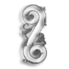 Scroll Design Picket Cast iron casting, cast iron panel, railing panel, decorative panels, metal panels, cast iron railing panels, metal railing panels, decorative cast iron railing panels, flower and leaf design