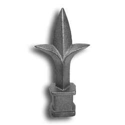 Cast Iron Spear Point Finial Available in 7 Sizes cast iron spear point finial, cast iron finial, spear point finial, metal finial, fence accessories, designmaster, cast iron fence accessories, fence posts, hip-knob, cast iron finials for sale, finials, spear finails, decorative finials, fence posts, ts distributors