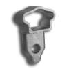Cast Iron Handrail Shoe for Use with Molded Cover Rail and Tubular Handrail decorative metal bars, decorative metal tubes, hammered metal bars, forged pickets, steel handrails, hand rail end pieces, cast iron, aluminum handrails, finials, plastic scroll, cast iron finials, decorative spear points, blacksmith brand, cast iron newel, steel fittings, steel brackets, handrail brackets, decorative steel bars, decorative steel tubes
