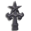 Cast Iron Star Top Finial Available in 2 Sizes cast iron star top finial, finials, metal finials, cast iron finials, star top finials, decorative finials, metal fence posts, fence posts, designmaster, cast iron finials for sale, fence finials, decorative cast iron finials, fence accessories, cast iron fence accessories, ts distributors