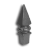 1" Cast Iron Spear Point Pyramid Plug cast iron spear point pyramid finial, cast iron finial, spear point pyramid finial, decorative finial, decorative post cap, cast iron post cap, metal post cap, metal finial, fence accessories, cast iron fence accessories, cast iron spear point finial, designmaster, fence posts, metal fence posts, fence post accessories, ts distributors