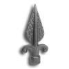 Cast Iron Spear Point Decorative Finial Available in 2 Sizes cast iron spear point decorative finial, decorative finials, cast iron finials, spear point finials, decorative cast iron finials, fence accessories, cast iron fence accessories, post caps, fence post caps, cast iron post caps, cast iron fence post caps, ts distributors