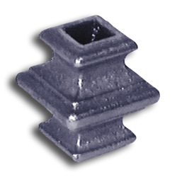 Cast Iron Baluster Collar - Square forged steel finial, cast iron bushings, brass finial, bushings, baluster, cast iron baluster collar, cast iron shoes and bases, brass baluster, powder-coated, zinc square shoe, aluminum baluster collar, simshoe, ts distributors